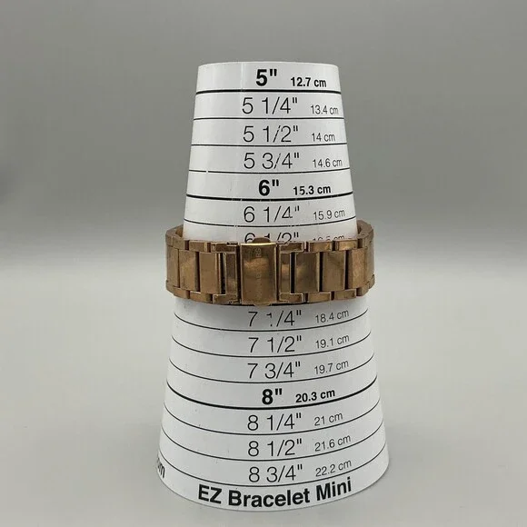 Michael Kors Parker Womens Watch 39mm Rose Gold Tone Crystals New Battery 7" - Picture 13 of 14